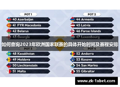 如何查询2023年欧洲国家联赛的具体开始时间及赛程安排 如何查询2023年欧洲国家联赛的具体开始时间及赛程安排